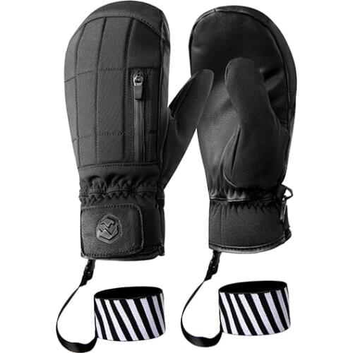 2021 New Design Custom Made Ski Gloves Fleece Lining Inside Five Fingers design Snowboard Gloves for Outdoor Snow Skiing