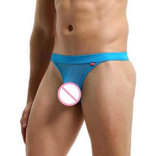 Sexy Mesh Mens Underwear Cueca Erotic Transparent Thong G-string Jockstrap String Gay Panties Slip Homme Tanga Hombre Thongs