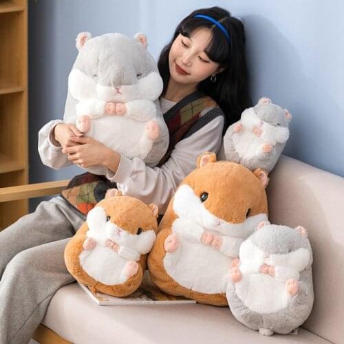 Cute Baby Hamster Plush Toy Soft Cartoon Stuffed Animal Mouse Doll Kids Room Decoration Pillow Children Birthday Gift