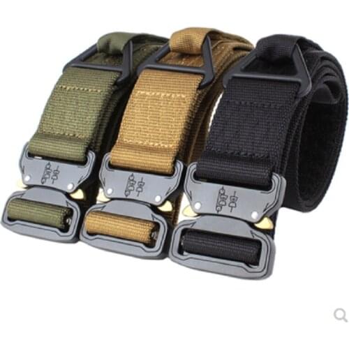 Outdoor special forces tactical belt mens combat belt training nylon canvas