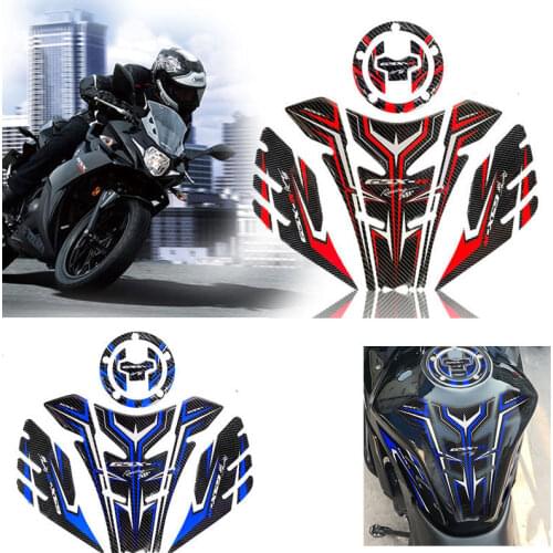 5D Carbon Fiber Gas Tank Pad Protector Sticker Decal for Suzuki GSXR 250r Full SET