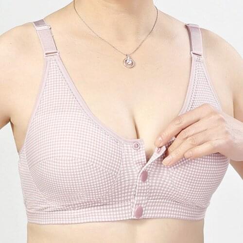 Front Button Bra Adjustable Belt Plus Size Bralette Genie Triumph Top Cotton Lingerie Underwear 8219