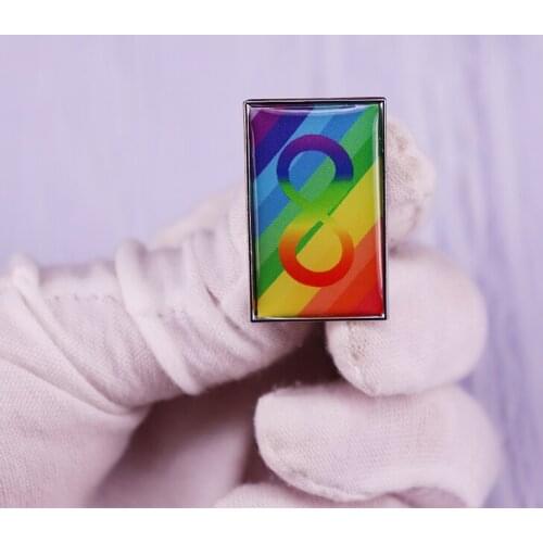 Infinity Rainbow love 8 Enamel Pin inimalist LGBT Pride Brooch Gay Lesbian Transgender Badge Jewelry Gift