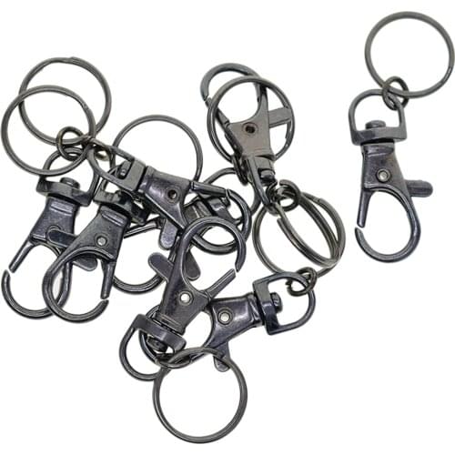 10 Pieces Paracord Carabiner Snap Hook Clasp Metal Key Ring Lobster Clasps Key Chains DIY Crafts Supplies - 18mm O Rings