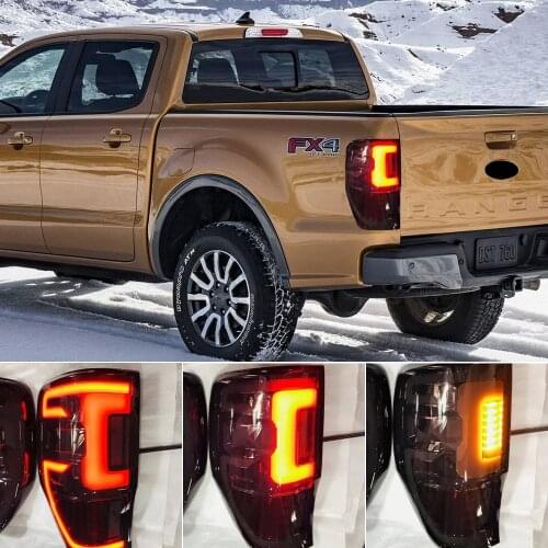 1Pair Car Tail Lamp For Ford Ranger 2012 - 2015 2016 2017 2018 2019 2020 LED Tail Lights Fog Light DRL Brake Accessories