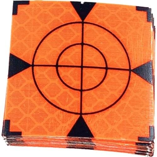 20pcs 40 pcs 100pcs 10cm Orange Triangle Reflector Sheet For Total Station Survey Reflective Tape Sticker 100 * 100 mm