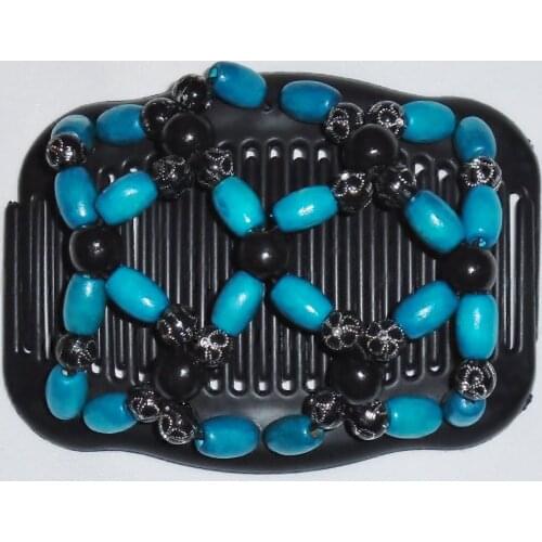 200 pcs/lot Blue beads rose flower magic comb new style professional beautiful girls hair accessory Easy to Use
