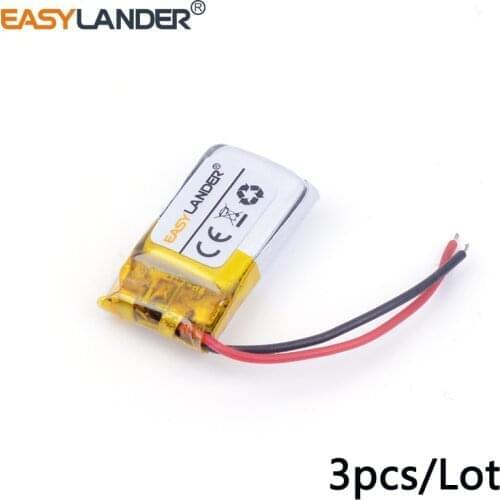 3pcs/Lot 3.7V 80mAh Rechargeable Li-Polymer Li-ion Battery For bluetooth headset Wrist Watch Self-timer bar 501220 501218