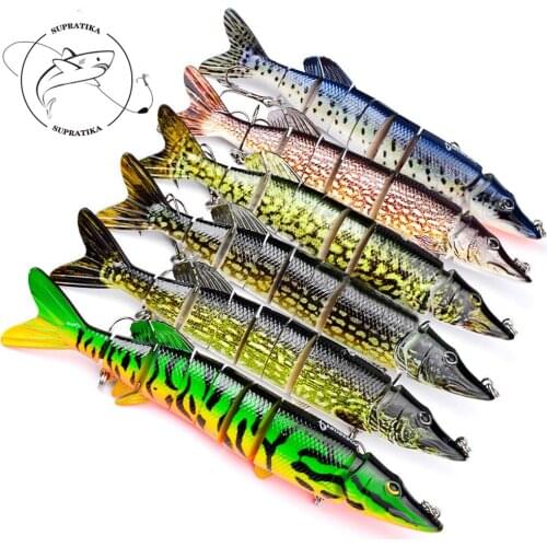 9 Segments Fishing Lure Wobbler Lifelike Freshwater Striped Bass Hard Bait Swimbait 200mm/66g /6# Hook Artificial Lure Tackle