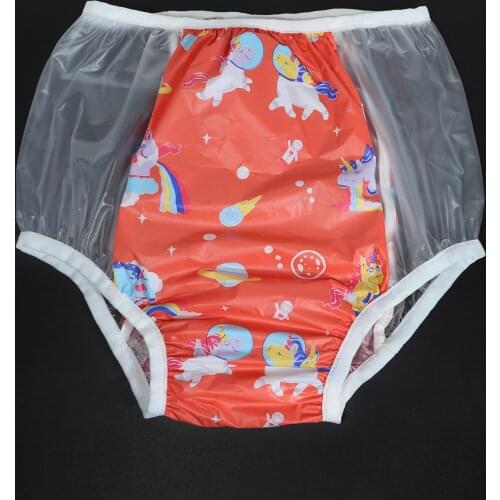 ABDL adult diaper pvc reusable baby pant diapers onesize plastic bikini bottoms DDLG adult baby new underwear blue diapers