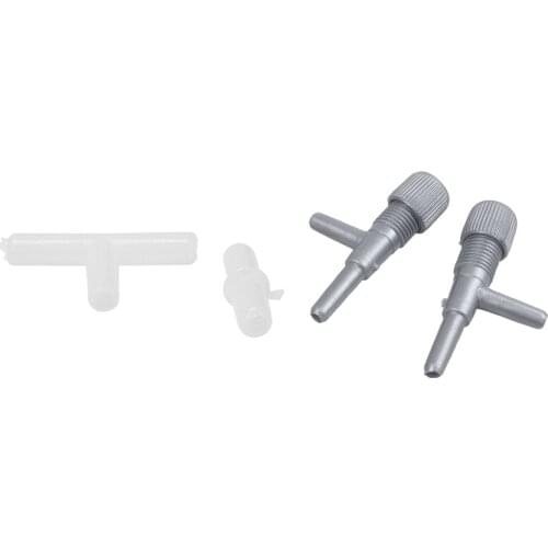 Aquarium Fish Oxygen Air Line Tubing Flow Control Valve 20 Pcs Gray with 10 PCS Aquarium Airline Air Tube Tubing Connectors Filt