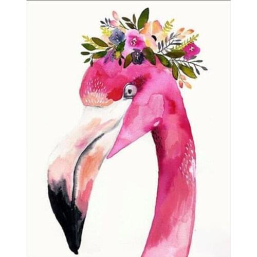 Full Square/Round Drill 5D DIY Diamond Painting "Flamingo"3D Embroidery Cross Stitch Vintage Home Decor Gift Handcraft FH1177