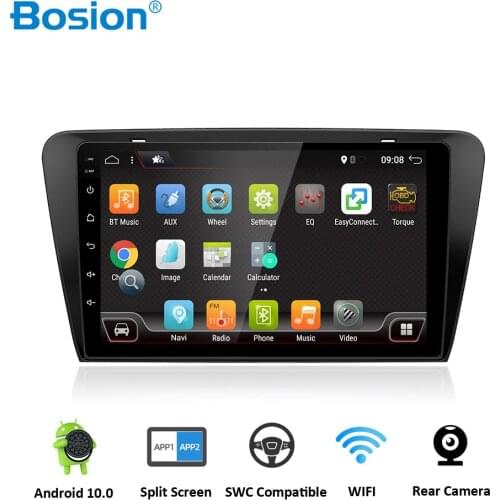 Bosio 2Din Car DVD GPS For Skoda Octavia 2014 A 5 A5 Yeti Fabia Pure Android 10 Quad Core CPU Stereo Radio Navigation Player IPS