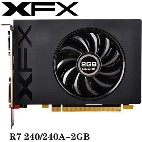 Used XFX Radeon R7 240A 2GB Video Cards GPU For AMD Radeon R7240A GDDR5 128bit Graphics Screen Cards Desktop Computer