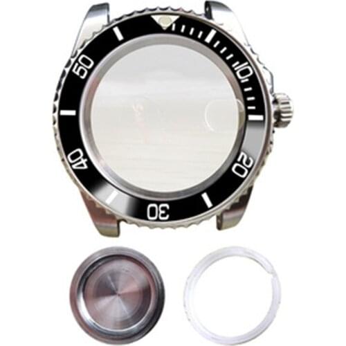 Stainless Steel Watch Case Back Cover with Bezel 40MM for ETA 2836 for MIYOTA 8215 821A for Mingzhu 2813 3804 2836 Movement