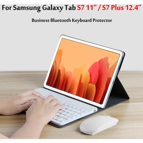 Wireless Bluetooth keyboard Case For Samsung Galaxy Tab S7 11inch 2020 T870 T875 Tablet cover For S7 Plus 12.4 in SM-T970 T975