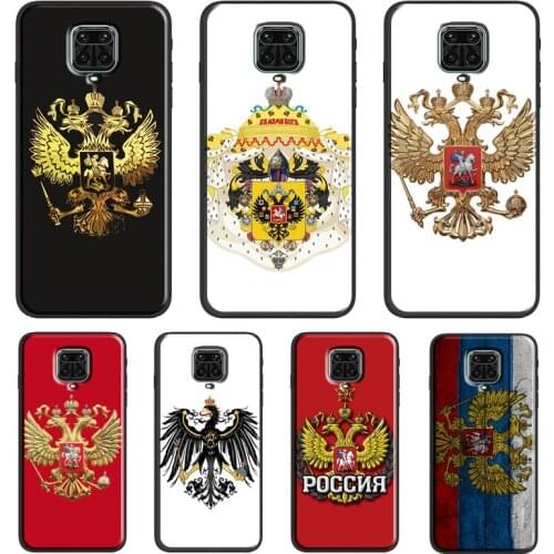 Russian coat of arms Flag For Xiaomi Redmi Note 7 8 Pro 8T 9S Note 9 10 Pro Cover For Redmi 9T 9 9A 9C 7A 8A Case