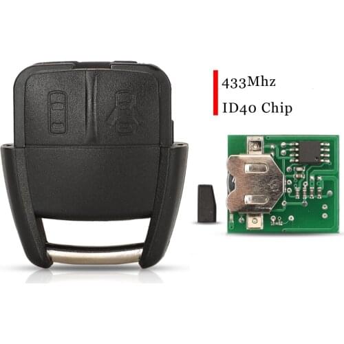 Jingyuqin 2 Buttons Remote Car Key Fob 434mhz ID40 Chip For Opel Astra Chevrolet Viva Vectra OP4