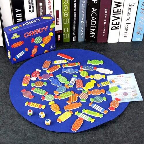 Wooden Children Puzzle Training Toy Board Game Chess Memory Matching Game Looking Candy Shape Paired Educational Toys