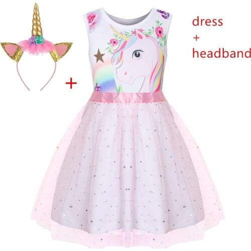 Unicorn Kids Dress Girl Cartoon Butterfly Birthday Party Kids Girls Summer Dresses Summer Soft Children Kids Dresses For Girls