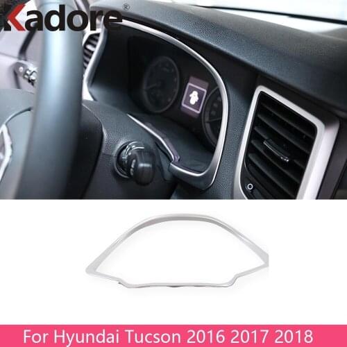 For Hyundai Tucson 2016 2017 2018 Carbon Fiber Car Interior Instrument Panel Cover Trim Car Stickers Accessories Styling