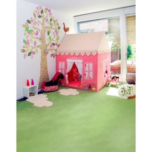 Pink Floor Childrens Pink House Photography Backdrops Photo Props Studio Background 5x7ft