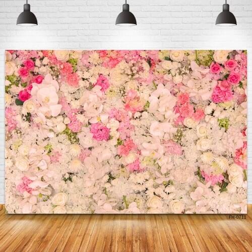Baby Shower Birthday Wedding Photo Studio Backdrop Rose Flower Wall Floral Photography Background For Portrait Newborn Photocall