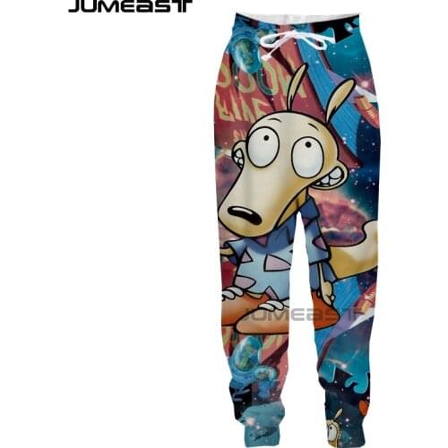 Jumeast Brand Men/Women 3D Printed Rockos modern life Casual Pants Sport Pullover Length Sweatpants Spring Trousers