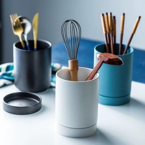 Ceramics Tableware Storage Containers Chopsticks Holder Drain Rack Multifunction Spoon Fork Storage Boxes Kitchen Organizer Item
