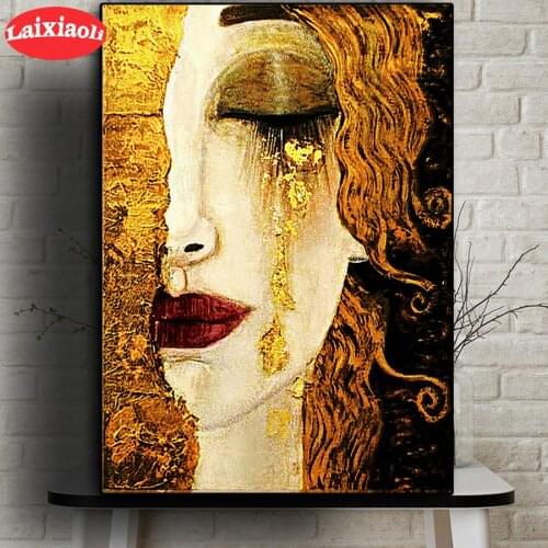 Classic Artist Gustav Klimt Tear Abstract Diamond Painting Rhinestone 5D DIY Diamond Embroidery,Cross Stitch,diamond Mosaic art