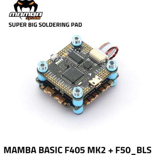DIATONE MAMBA Flight Stack Combo with F405 MK2 Betaflight Flight Controller and F50 50A3-6S Blhelis DSHOT600 OSD FPV Racing Brus
