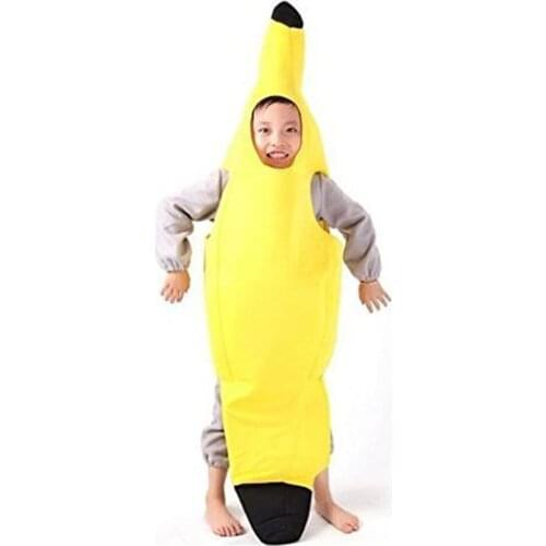 Novelty Men Women Adult Children Carnival Funny Character Party Bar Stage Banana Costume Dance Suit Top Fantasia Clothing