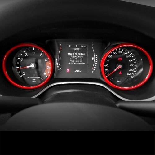 Lsrtw2017 Car Dashboard Screen Digital Ring Trims Moldings for Jeep Compass 2017 2018 2019 2020 2021 Accessories Auto Decoration