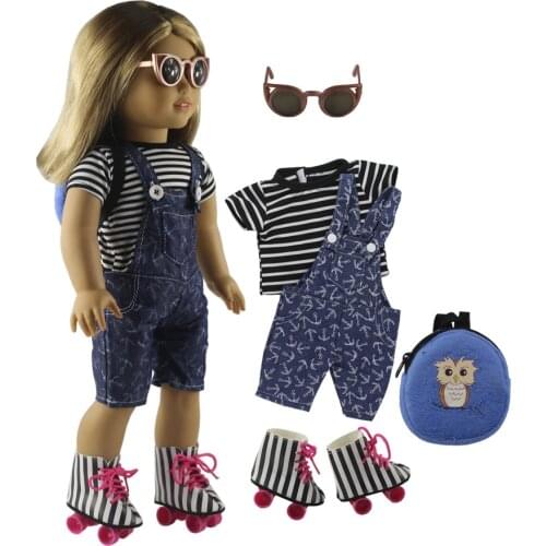 Fashion Doll Clothes Set Toy Clothing Outfit for 18 inch American Doll Casual Clothes Many Style for Choice X117