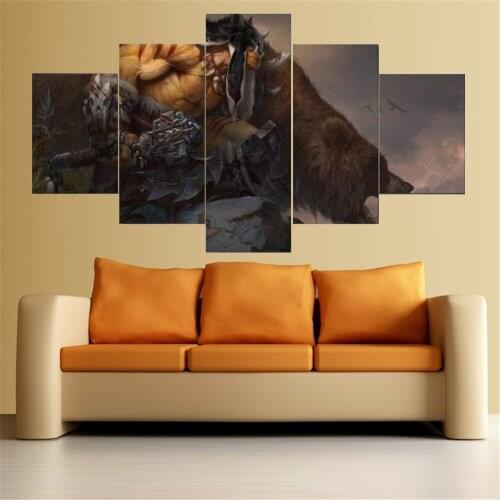 5 Piece Wall Art Canvas Paintings Game Character Modular Posters Home Wall Decor Pictures Modern Living Room Decoration Prints