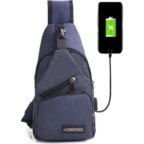 SENMEIXI Male Shoulder Bags USB Charging Crossbody Bags Men Anti Theft Chest Bag School Summer Short Trip Messengers Bag