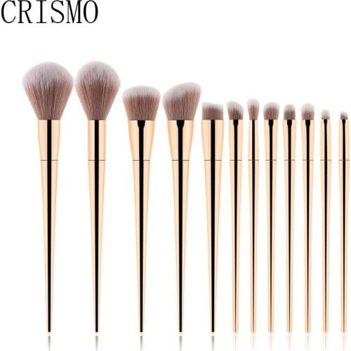 CRISMO 7/12pcs Makeup Brushes Set Powder Foundation Eye Shadow Blush Blending Cosmetics Beauty Make Up Brush Tool Kits Female