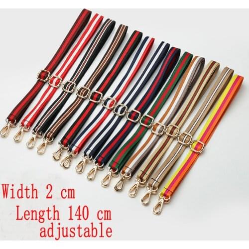 New Two color 2cm width nylon canvas small bag strap handle DIY bag belt accessories adjustable 75~140cm