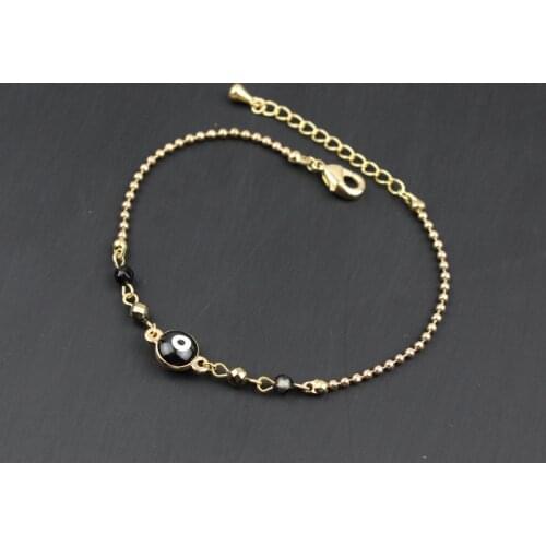 Fashion ornament 2021 fashion creative double-sided dripping beads bracelet 18K gold-plated bracelet for women