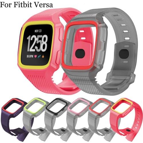 New arrival 2in1 TPU strap+frame for Fitbit Versa/ Versa 2 Smart Watch Protective Bracelet watchband Wristband Accessories