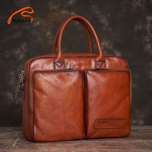 NUPUGOO Men's Leather Briefcases