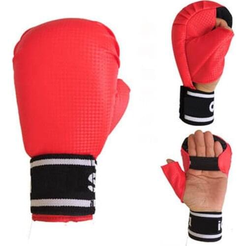 Kick Boxing Gloves for Men Women PU Karate Muay Thai Guantes De Boxeo Free Fight MMA Sanda Training Adults Kids Equipment Male