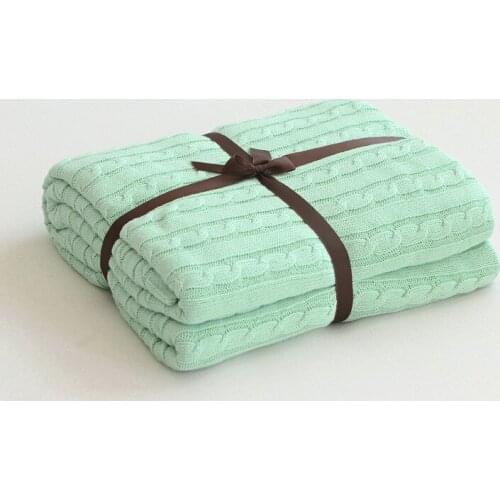 Plaid Knitted Chair Lounge Blanket Cotton Tapestry Bedspread Women Outdoor Beach Sandy Towels Cape