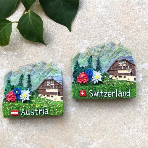 QIQIPP Refrigerator magnet resin home decoration exported to Alp Mountains, Austria, Switzerland