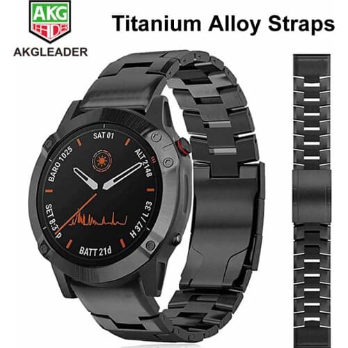 Newest Titanium Alloy Bracelet Watch Strap for Fenix 6X Watch Band 26mm Fenix 5X Plus/Fenix 5 22mm/Fenix 6X/Fenix 6X Pro/Fenix 6