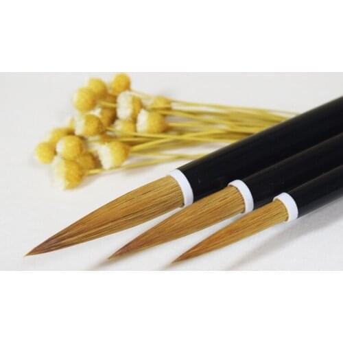 Chinese Calligraphy Pen 3pcs/set Weasel Hair Writing Brush Adult Regular Script Calligraphy Brush Pen Set Writing Supplies