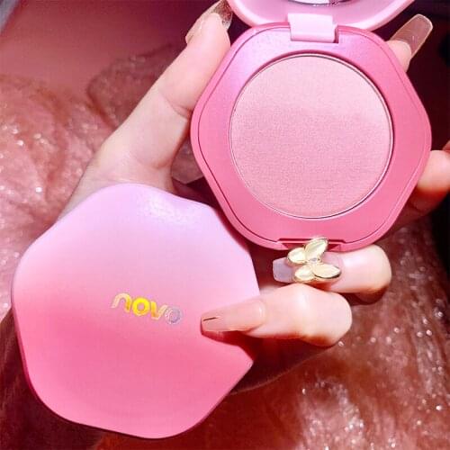 Lovely Macaroon Gradient Colors Blush Soft Foggy Shimmer Cheek Base Makeup Blusher Silky touch Lasting Waterproof Face Cosmetics
