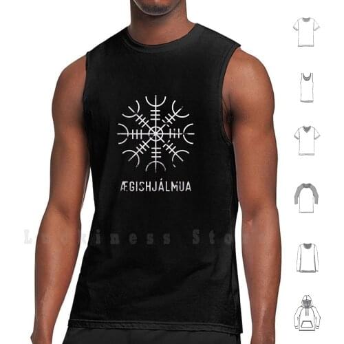 Helm Of Awe Iceland tank tops vest sleeveless Iceland Rune Icelandic Hiking Camping Travel Mountains Glaciers