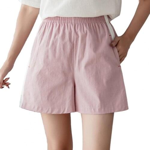 Women Shorts High Waist Striped Summer Wide Leg Loose Shorts for Sports