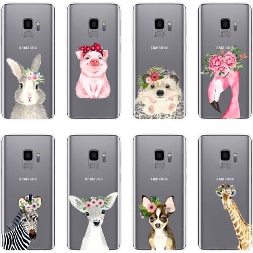 Flamingo Pig Dog Silicone Phone Case For Samsung Galaxy S5 S6 S7 Edge S8 S9 Plus Soft Back Cover For Samsung Galaxy Note 4 5 8 9